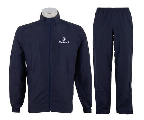 Navy tracksuit jacket and pants with an Embroidered chest badge